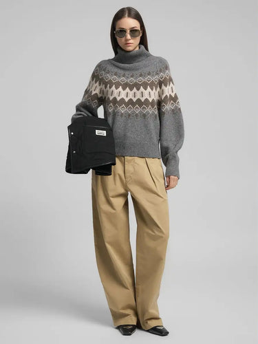 DK3924-G22726 010 | ROLLKRAGENPULLOVER AUS WOLLGEMISCH